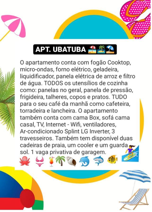 Apartamento Ubatuba - Praia grande - 250m da Praia Exterior foto